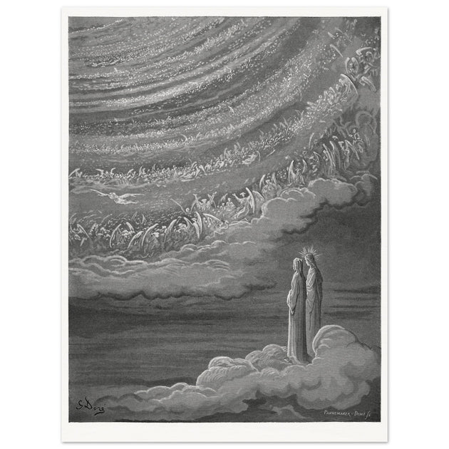 Gustave Dore illustration for The Divine Comedy by Dante Alighieri.  Paradise.