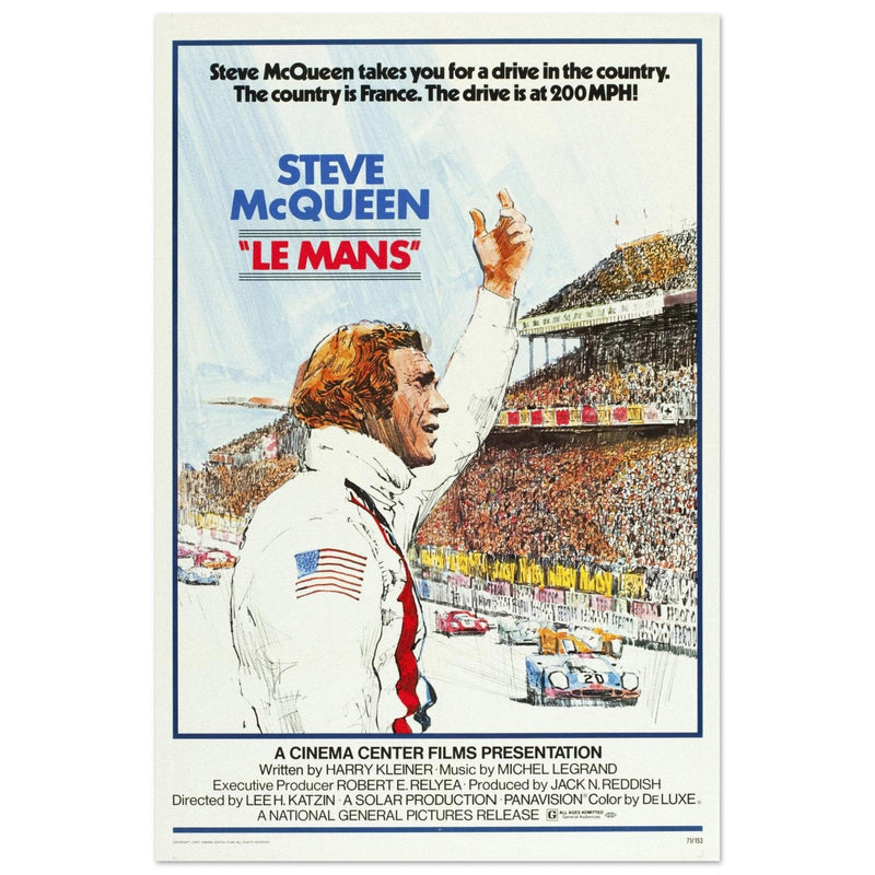 Steve Mc Queen Le Mans movie poster.