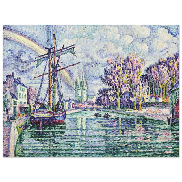 Paul Signac Quimper Quai de l'Odet, Quimper Odet Embankment painting