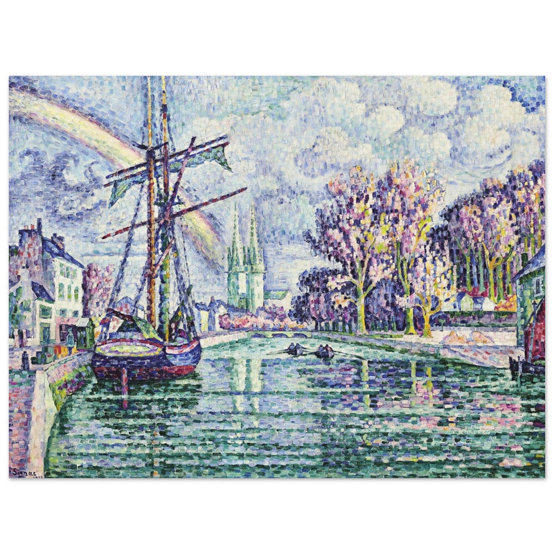 Paul Signac Quimper Quai de l'Odet, Quimper Odet Embankment painting