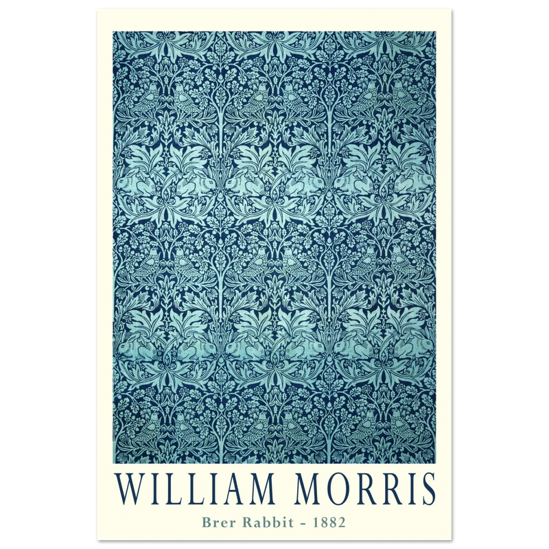 William Morris Brer Rabbit wallpaper vintage design.