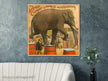 Vintage circus exhibition poster.