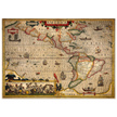 America old map print. Poster reproduction of the american continent year 1630 by Hendrik Hondius