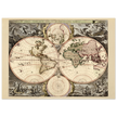 Antique world map print reproduction of the XVII Century. Orbis terrarum nova by Nicolaes Visscher II