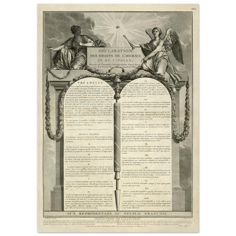 Jean Jacques-François Le Barbier's illustration of the Declaration of the Rights of Man and of the Citizen.