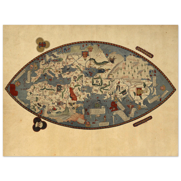 Genoese world map published in 1457