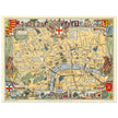 Children map of London vintage print 1938 by Leslie George Bullock