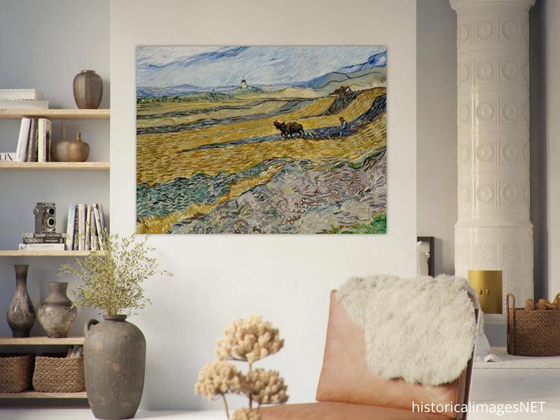 Enclosed Field with Ploughman by Vincent Van Gogh