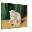 Cat with Ladybird old painting by Arthur Heyer.