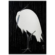 Egret in the rain by Ohara Koson woodblock print