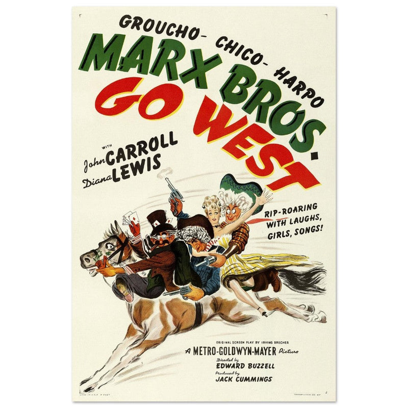 Marx Brothers Go West movie poster.