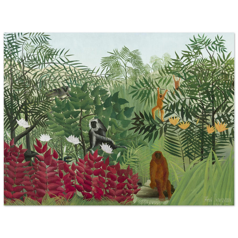 Henri Rousseau Tropical Forest with Monkeys  fine ar print