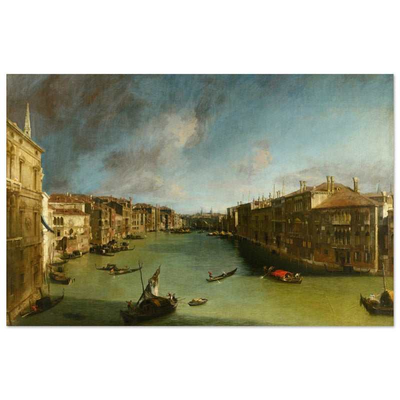 Venice Italy old painting by Canaletto. The Grand Canal from Palazzo Balbi towards the Rialto.