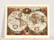Ancient old world map by Hendrik Hondius
