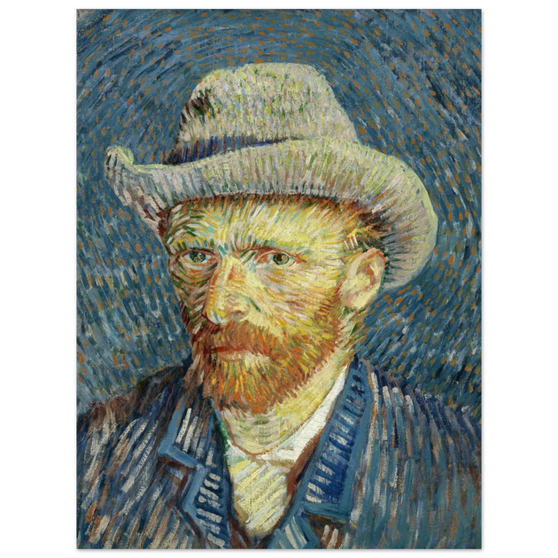 Self-portrait with grey felt hat by Vincent Van Gogh