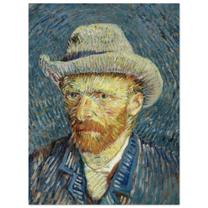 Self-portrait with grey felt hat by Vincent Van Gogh