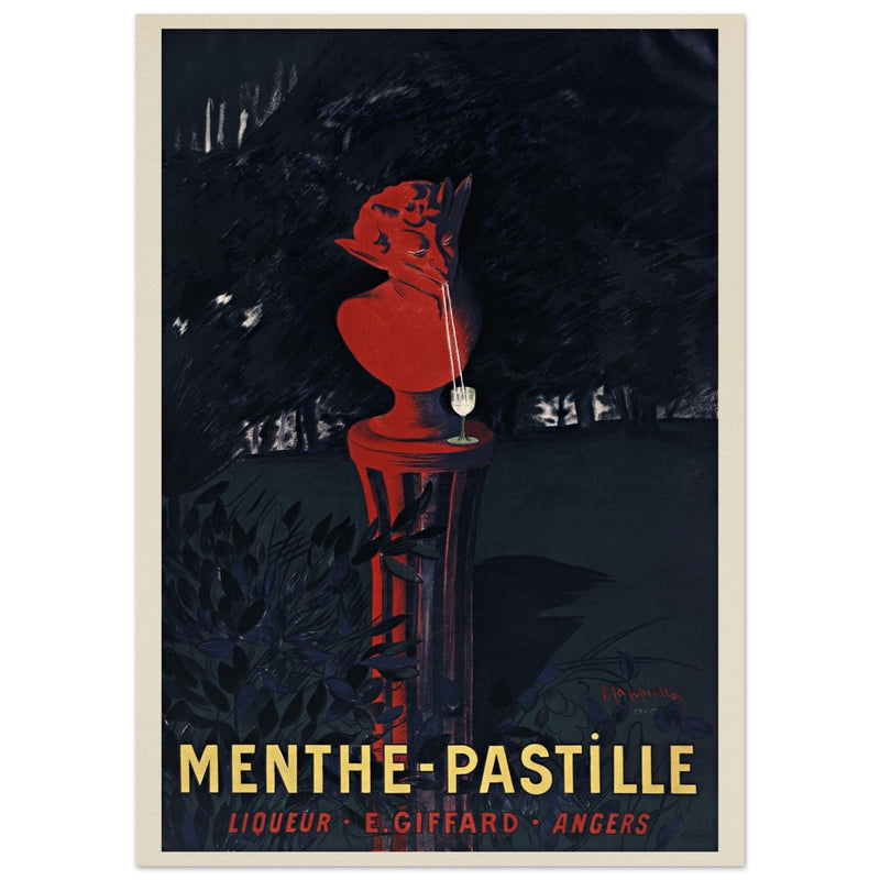 Menthe Pastille Liqueur advertising vintage poster by Leonetto Cappiello.