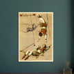 Vintage old circus acrobats poster.