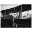 Katharine Wright aboard the Wright Model HS vintage aircraft