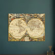 1700 Vintage historic world map poster reproduction by Paolo Petrini.