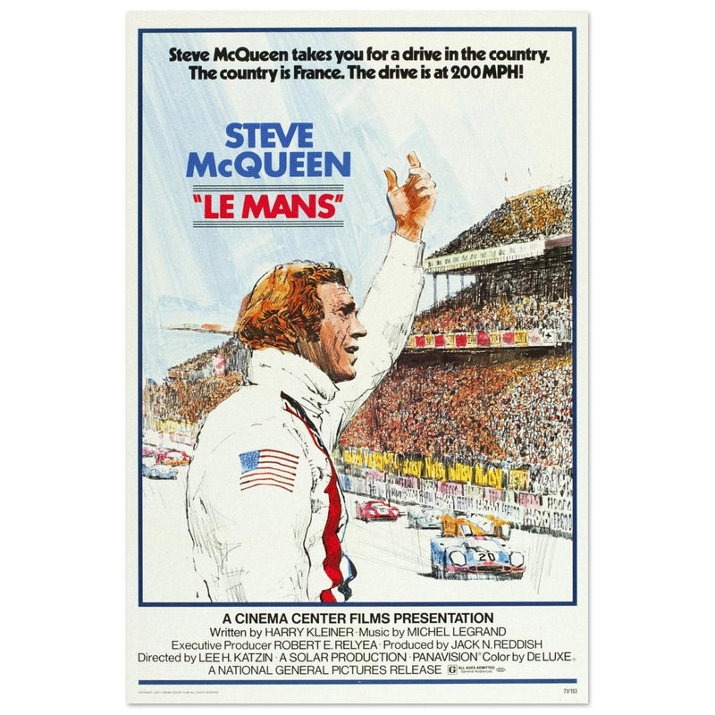 Steve Mc Queen Le Mans movie poster.