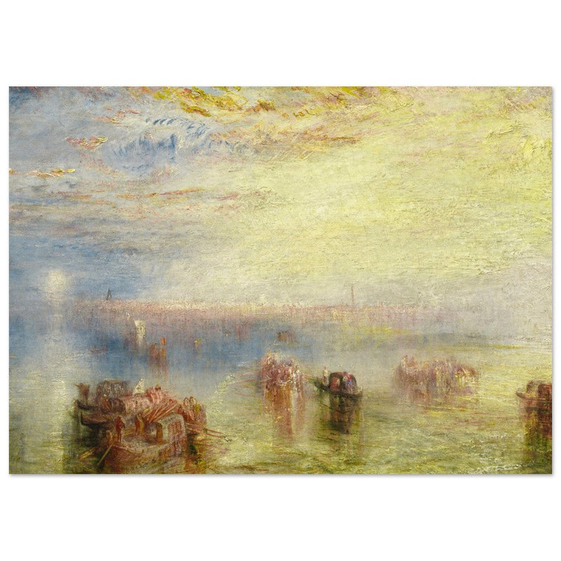 Approach to Venice by Joseph Mallord William Turner. Antique abstract painting of Venice Italy.