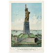 The Statue of Liberty New York City travel vintage poster .