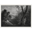 John Martin mezzotint engraving . Satan Contemplating Adam and Eve in Paradise. Paradise Lost by Milton.