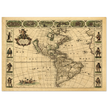 Ancient map of America. Nova Totius Americae Descriptio by Frederik de Wit