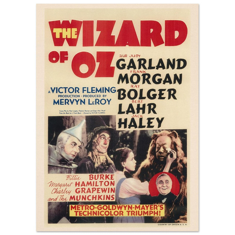 The Wizard of Oz movie poster.