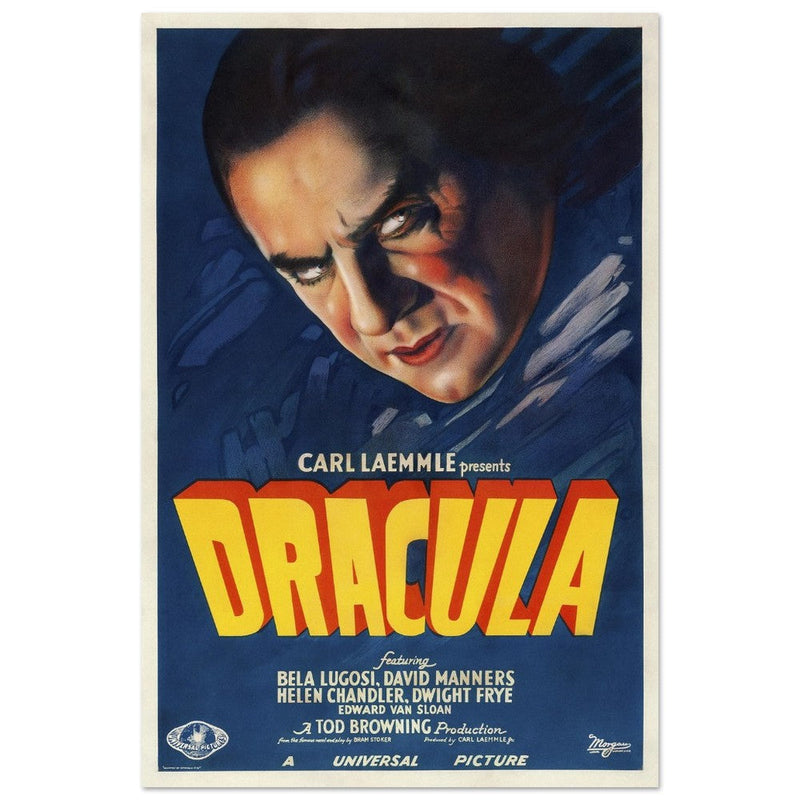 Dracula movie poster. Bela Lugosi vampire film .