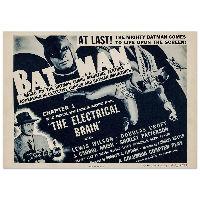 The Batman 1954 vintage movie poster .