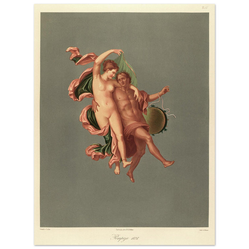 Pompeii roman paintings reproduced by Wilhelm Zahn.