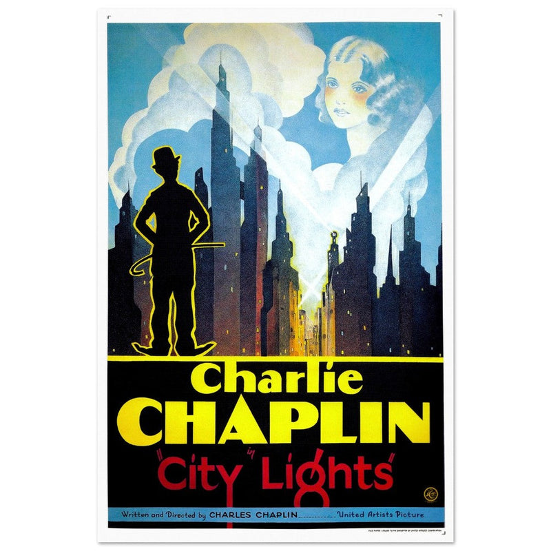 City Lights Charlie Chaplin movie poster.