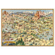 Tour with Confidence with Shell  illustrated vintage map  by Don Bloodgood.