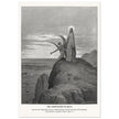 Gustave Dore The Bible engraving print . The temptation of Jesus illustration .