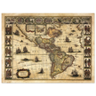 America antique map by Willem Janszoon.