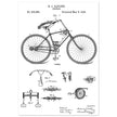 Vintage bicycle patent by Richard J Gatling 1894