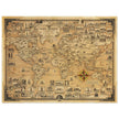 Pictorial old map of the world by Ernest Dudley