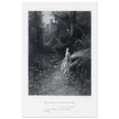 Gustave Dore illustration of King Arthur legend .Elaine on her Road to the Cave of Lancelot. book Idylls of the King by Alfred Tennyson