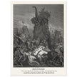 Gustave Dore The Bible engraving print . Death of Eleazar illustration .