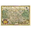 Ancient historic map of Saxony, Meissen, and Thuringia by Abraham Ortelius.