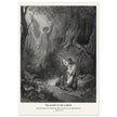 Gustave Dore The Bible engraving print . The Agony in the garden illustration .
