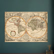 Ancient world map poster reproduction by Jodocus Hondius