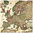 Ancient map of Europe. Nova et Accurata Totius Europæ Delineatio Vulgata" by Jacob Sandrart
