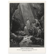 Gustave Dore The Bible engraving print . Daniel in the den of lions illustration .