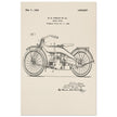 Vintage motorcycle patent by William S Harley founder of harley davidson.