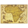 Africa ancient vintage map print reproduction. African continent cartography of 1680 by Hendrik Hondius