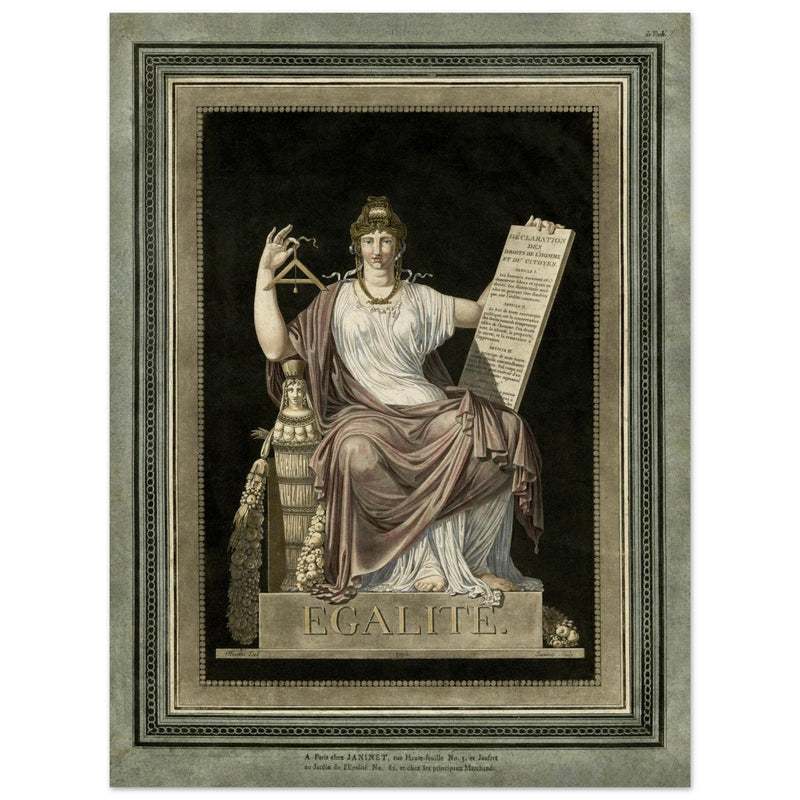 Egalité ( Equality ) engraving  1792.
