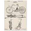 vintage motorcycle patent by G. M Holley.
